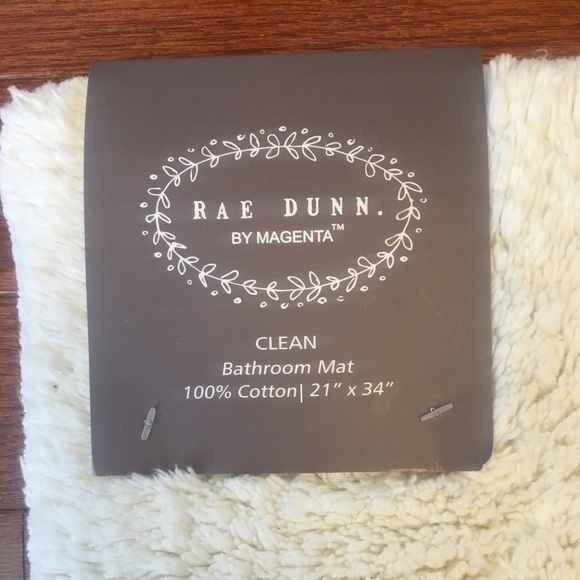 SALE 🎉NWT Rae Dunn CLEAN Cotton Bath Mat 🛀 - Picture 2 of 4